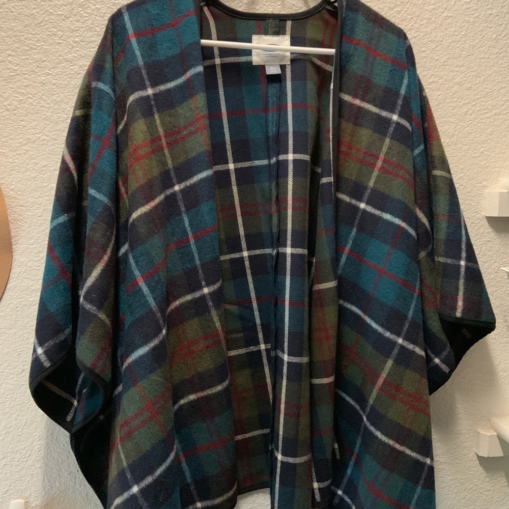 Old navy flannel poncho